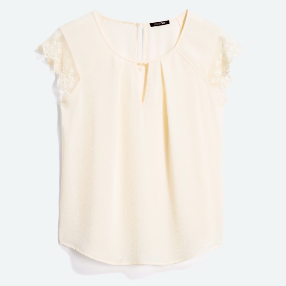 PAPERMOON Paris Lace Sleeve Blouse